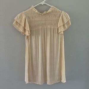 Caballero Cream Textured Top